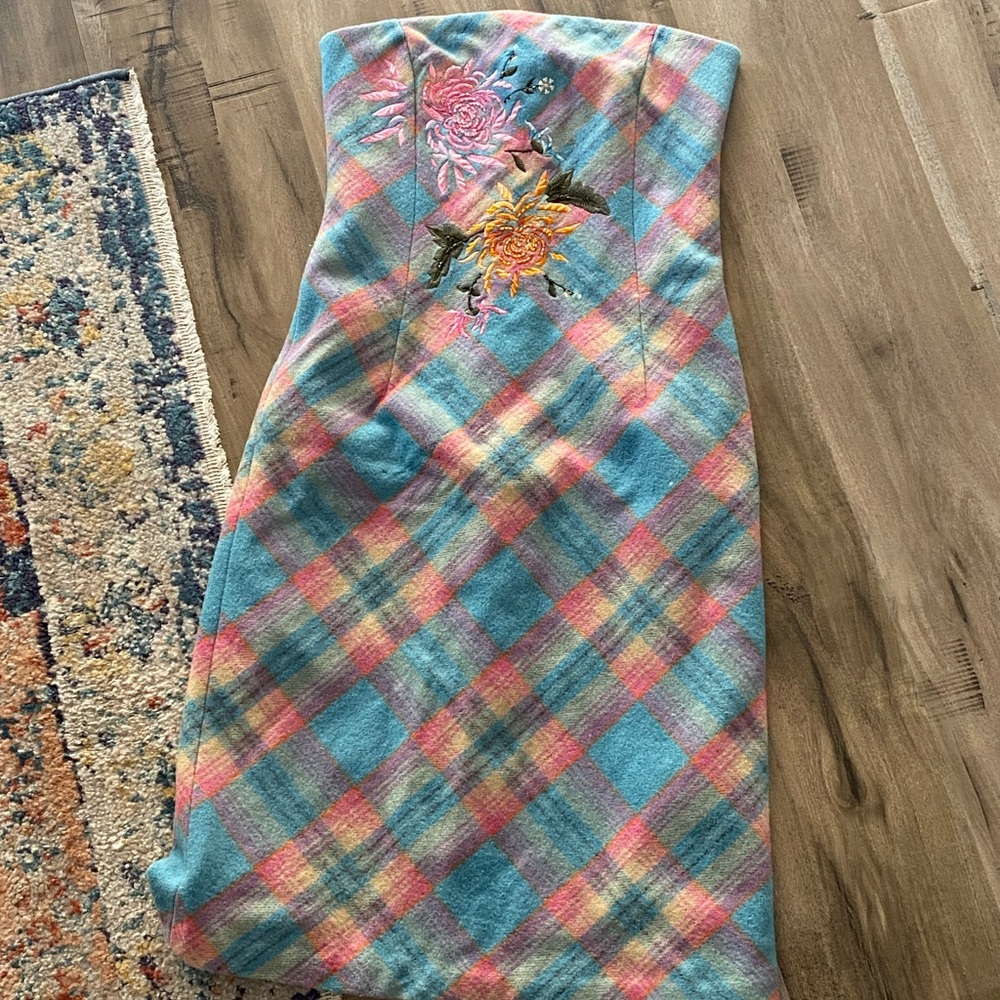 Wool BCBG Strapless Dress